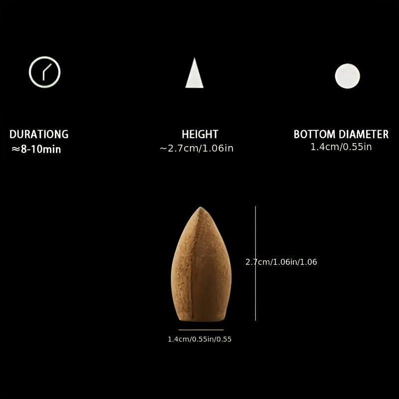 108pcs Waterfall Incense Cones with Tea Smoke Fragrance for Aromatherapy