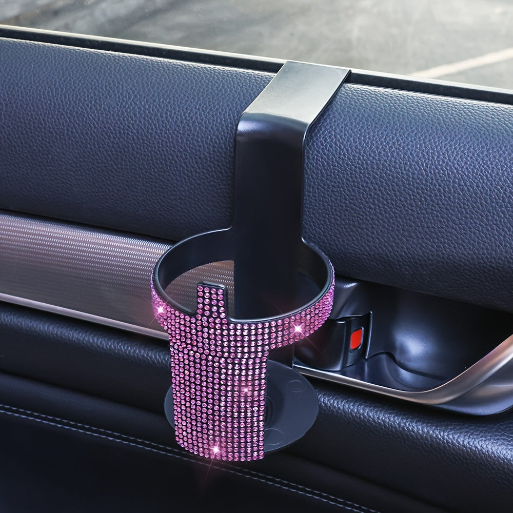 Universal Rhinestone Car Cup Holder for Beverage Cans and Cups