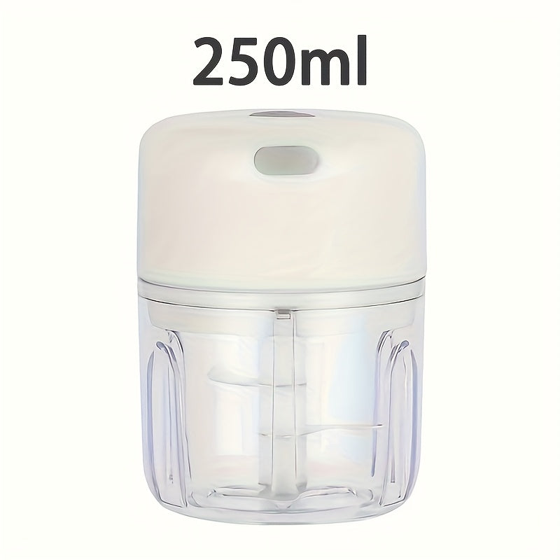 Portable Electric Mini Garlic Chopper 100/250ML Rechargeable Kitchen Gadget