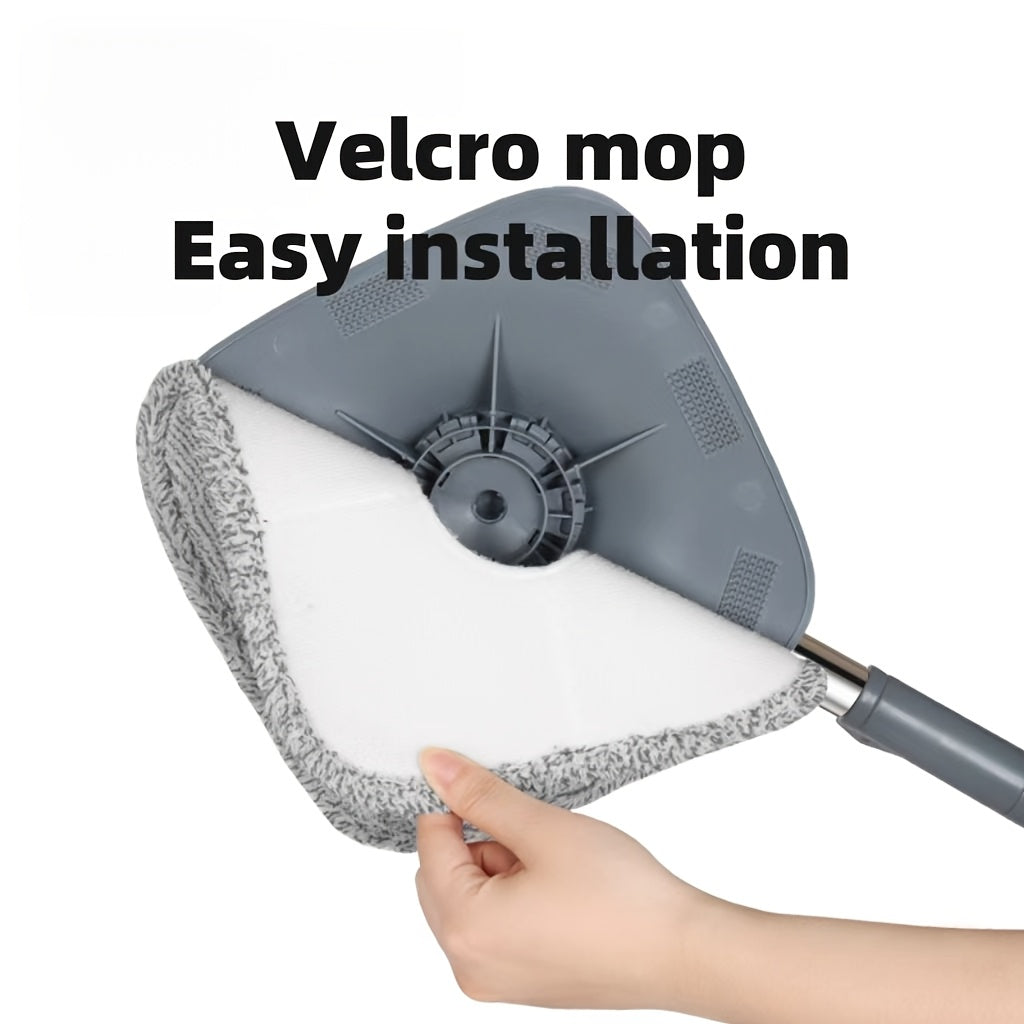 Uy va tashqarida tozalash uchun 360° aylanuvchi tizimli kvadrat mop va kova to'plami