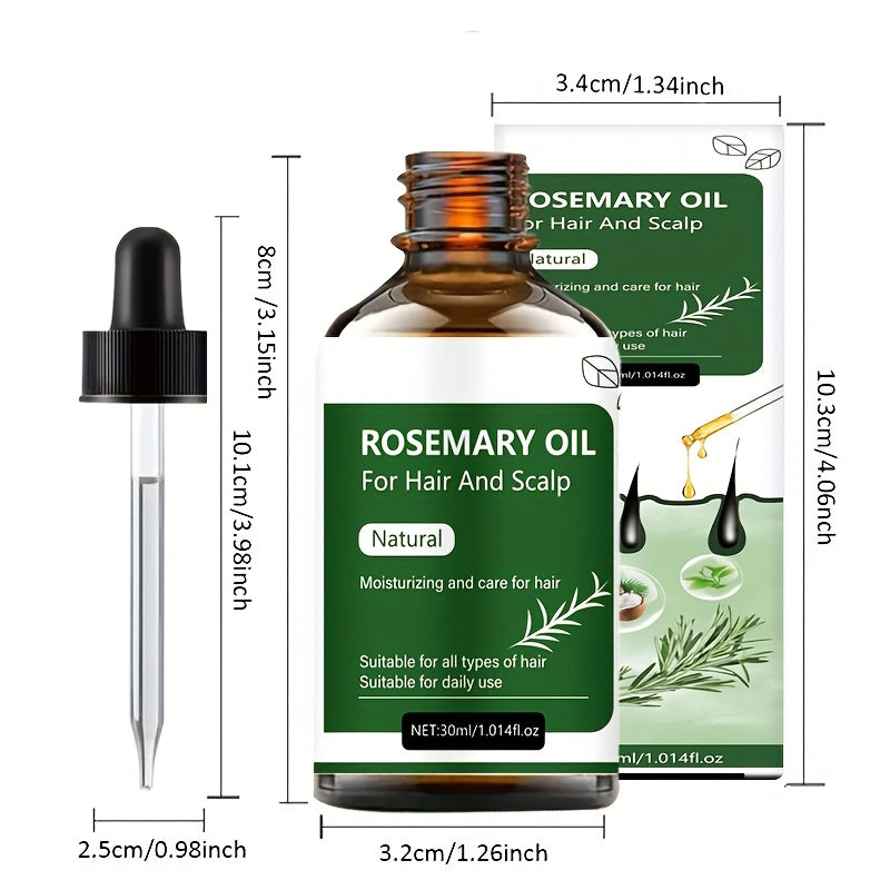 Ayollar uchun Rosemary soch yog'i, yumshoq soch parvarishi va porlash uchun
