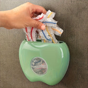 Olma shaklidagi devorga o'rnatiladigan saqlash qutisi, plastik tashkilotchisi, oshxona va hammom uchun