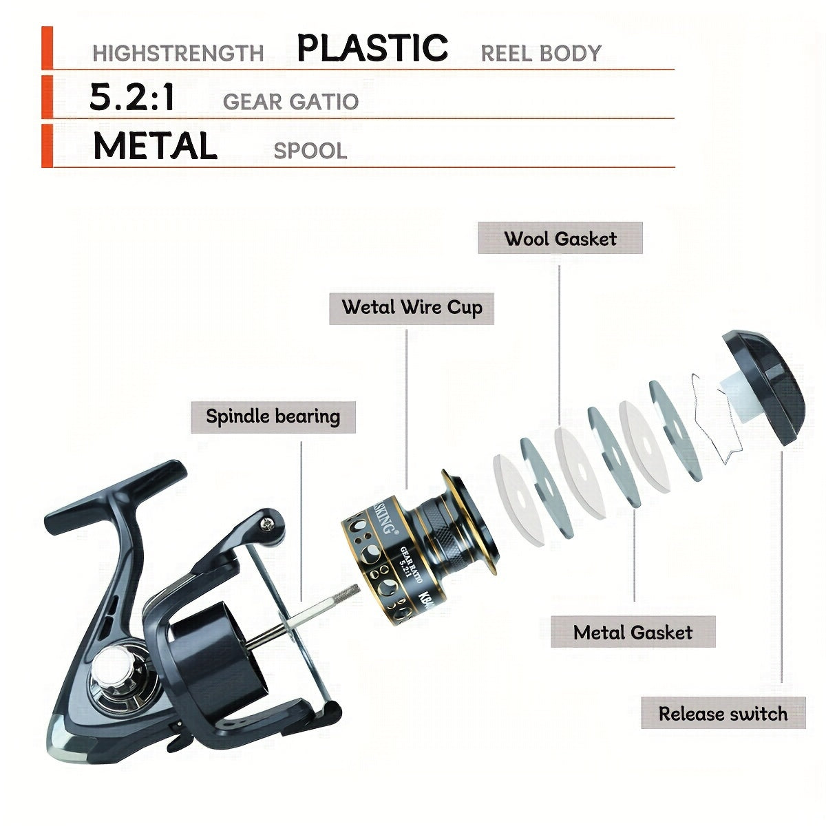 Telescopic Fishing Rod Combo Black 1.8-3.6m with Bait Hooks Lures Carrying Case