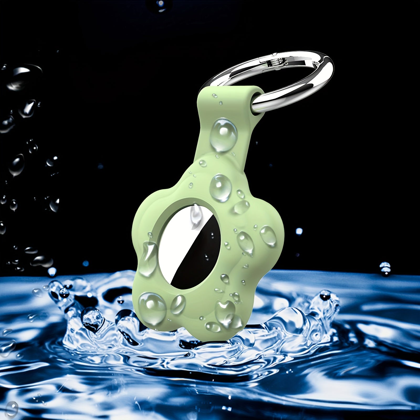 Кейс-оболочка из силикона для AirTag с брелоком, водонепроницаемый, пылезащитный, мультицвет