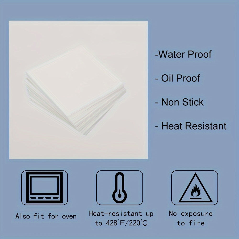 Food-Grade Non-Stick Patty Paper for Freezing and Storage, 50 or 100 Sheets