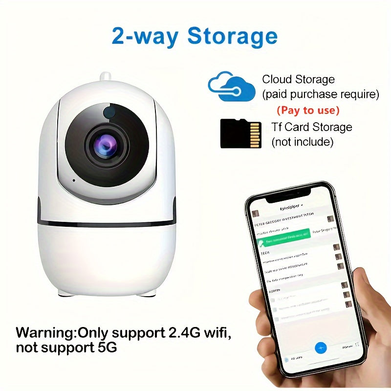 1080P Wireless Security Camera with Motion Detection Night Vision Two-Way Audio WiFi IP Camera