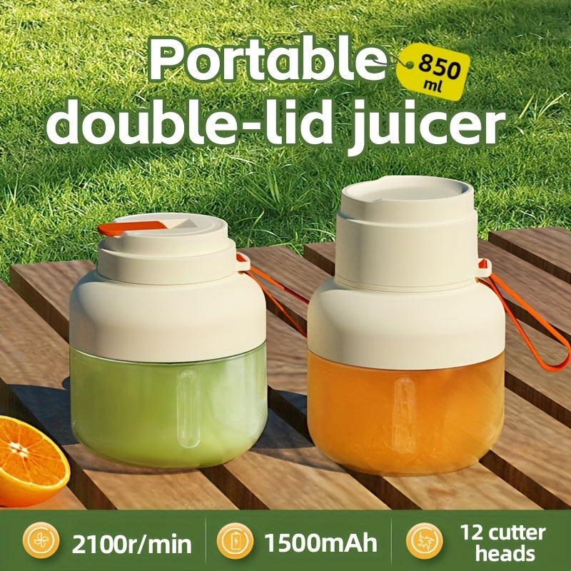 Portable Juice Blender with Large Capacity and One-Click Operation for Home and Outdoor Use