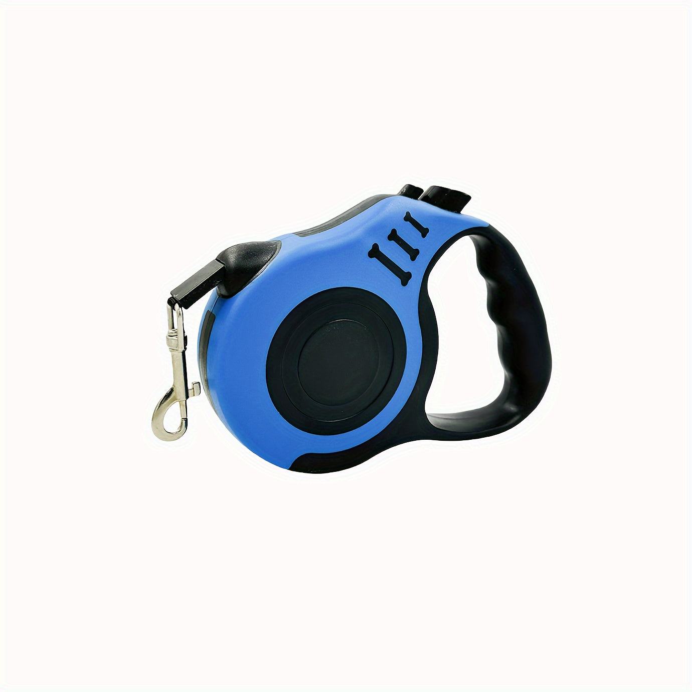 Retractable Dog Leash 10 Feet for Small to Large Dogs Blue and Black with Bone Handle