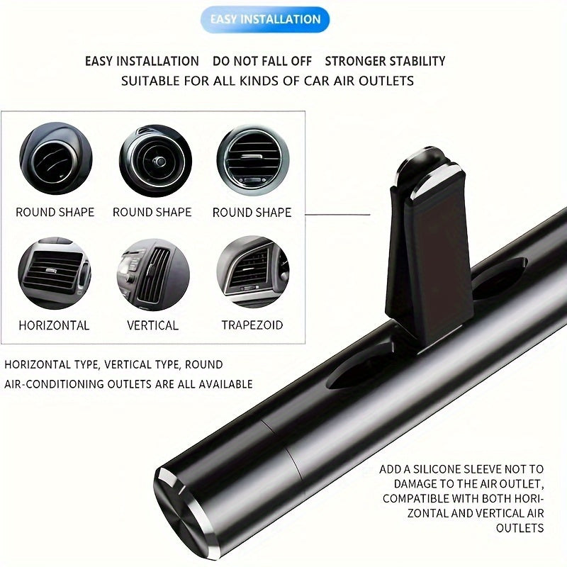 6 шт. автомобильных освежителей воздуха для вентиляционных зажимов, металлический диффузор с 5 запасками, длительный аромат