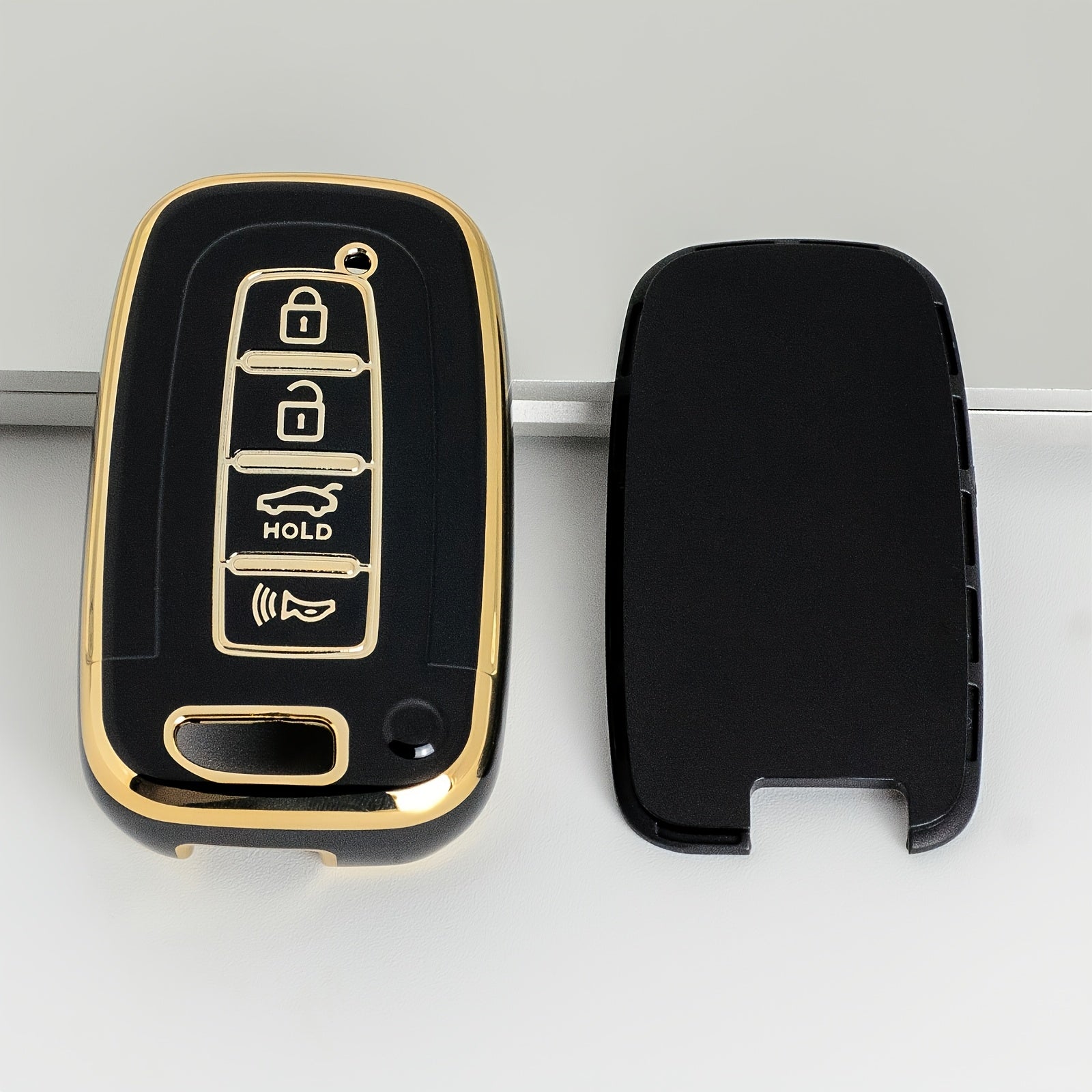 Universal TPU Key Fob Cover for Car Remote Smart Key Case Black