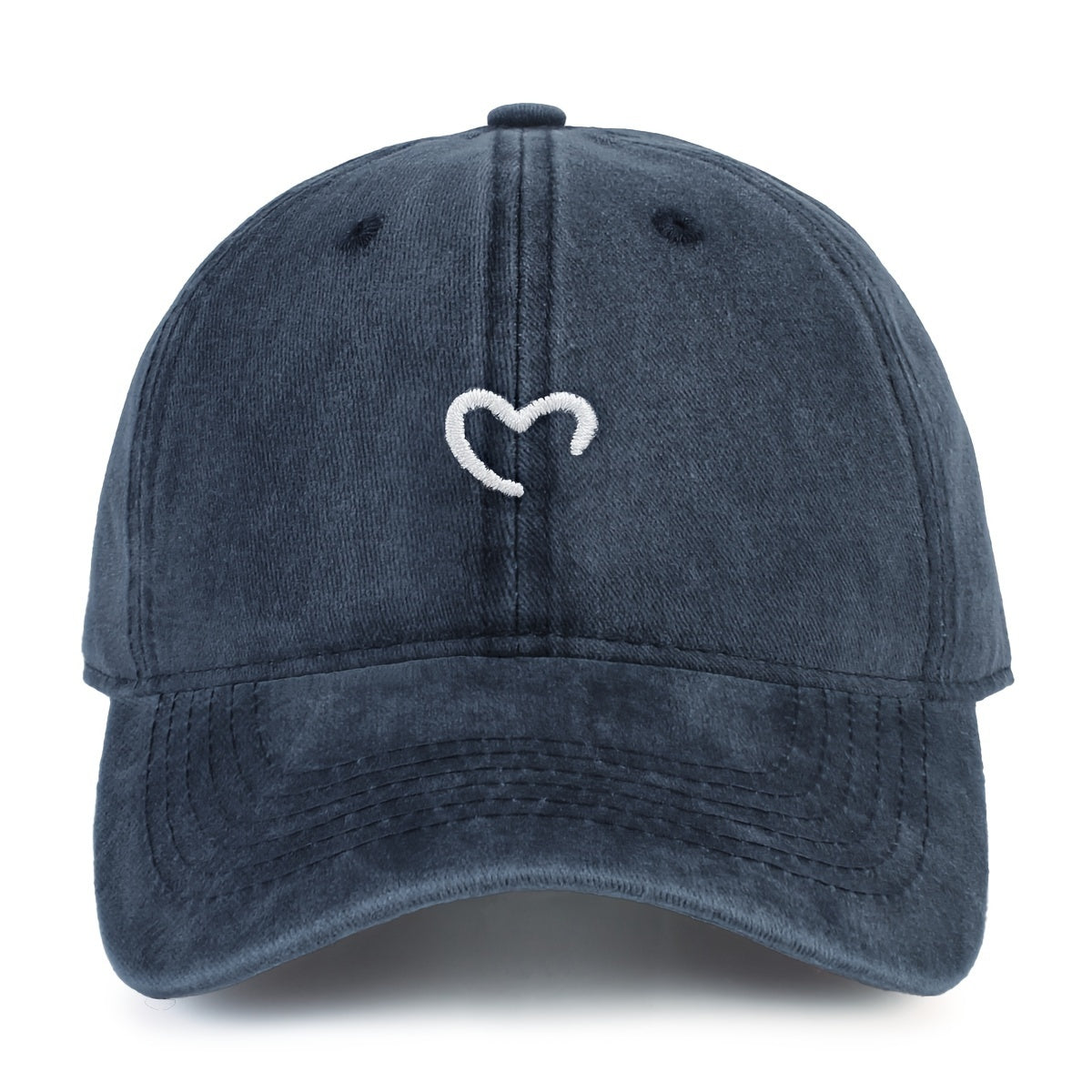 Women's Embroidered Heart Baseball Cap Adjustable Sun Protection Urban Vacation