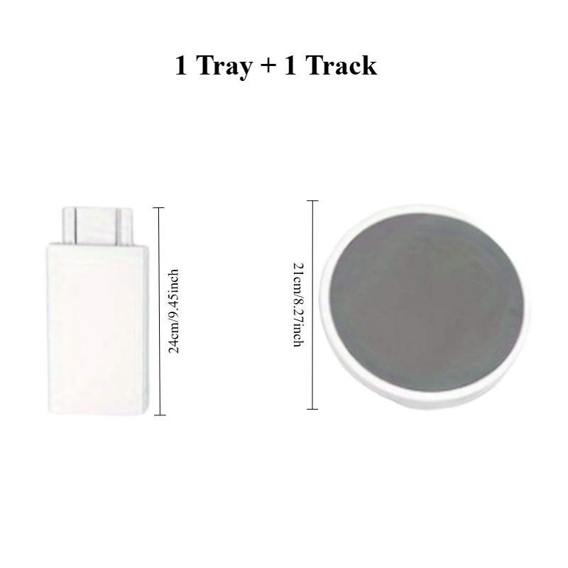 White Plastic Lazy Susan Turntable for Kitchen Dining Room Serving Platters