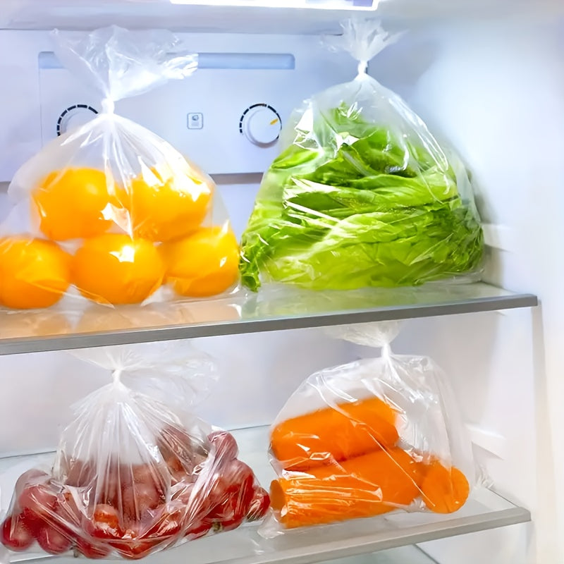 Transparent food storage bags with freshness protection for bread fruits vegetables freezer safe PE polyethylene