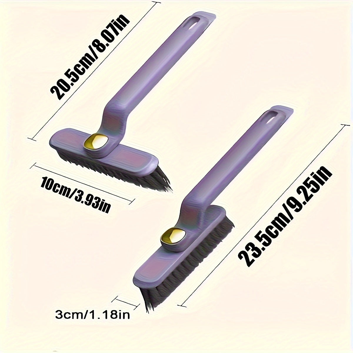 1 dona Ko'p funksiyali aylanuvchi tozalash cho'tkasi, qattiq tuklar bilan, hammom va oshxonadagi tor joylarga yetib borish uchun mukammal. 360° oson tozalash vositasi devorlar, pol uchun - portativ, qo'l bilan ishlatiladigan cho'tka uy tozalash uchun.
