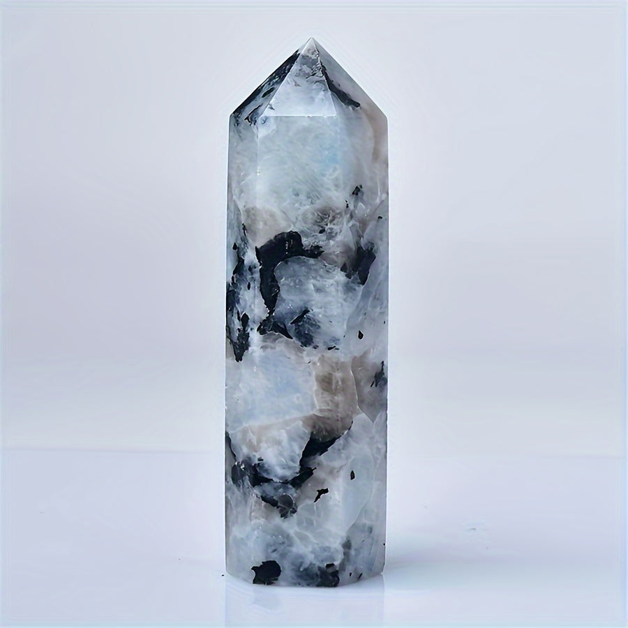 Moonstone Tower Rock Crystal Loose Stone for Home Decor and Gifts