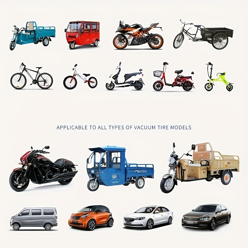 Universal Tire Repair Kit for Cars and Motorcycles with Rubber Strips and Glue