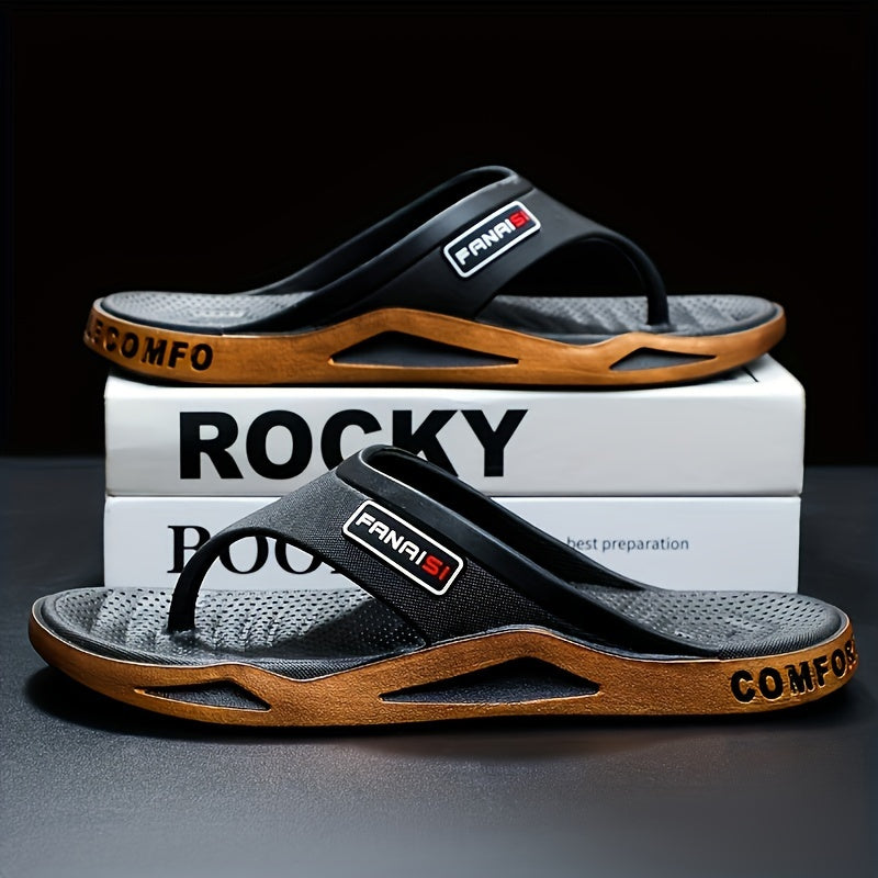 Ayollar uchun bej PANAI flip-floplar: Qulay yoga slaydlar, sirpanmaydigan taglik, zamonaviy harf bosma - yozda ichki va tashqi foydalanish uchun mukammal.