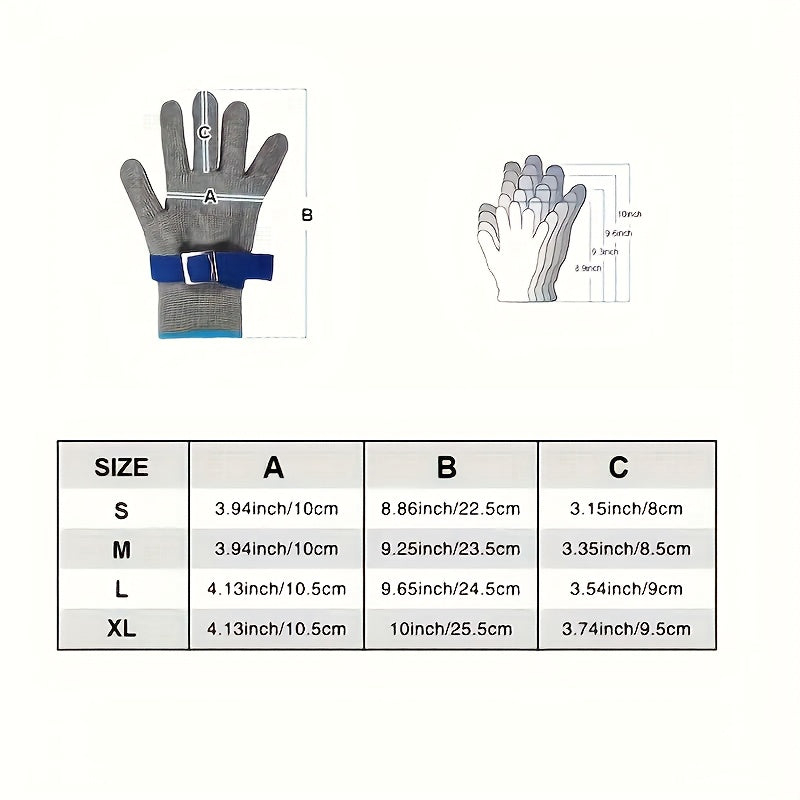 Cut-Resistant Metal Mesh Gloves for Kitchen and Cleaning Latex-Free Household Safety