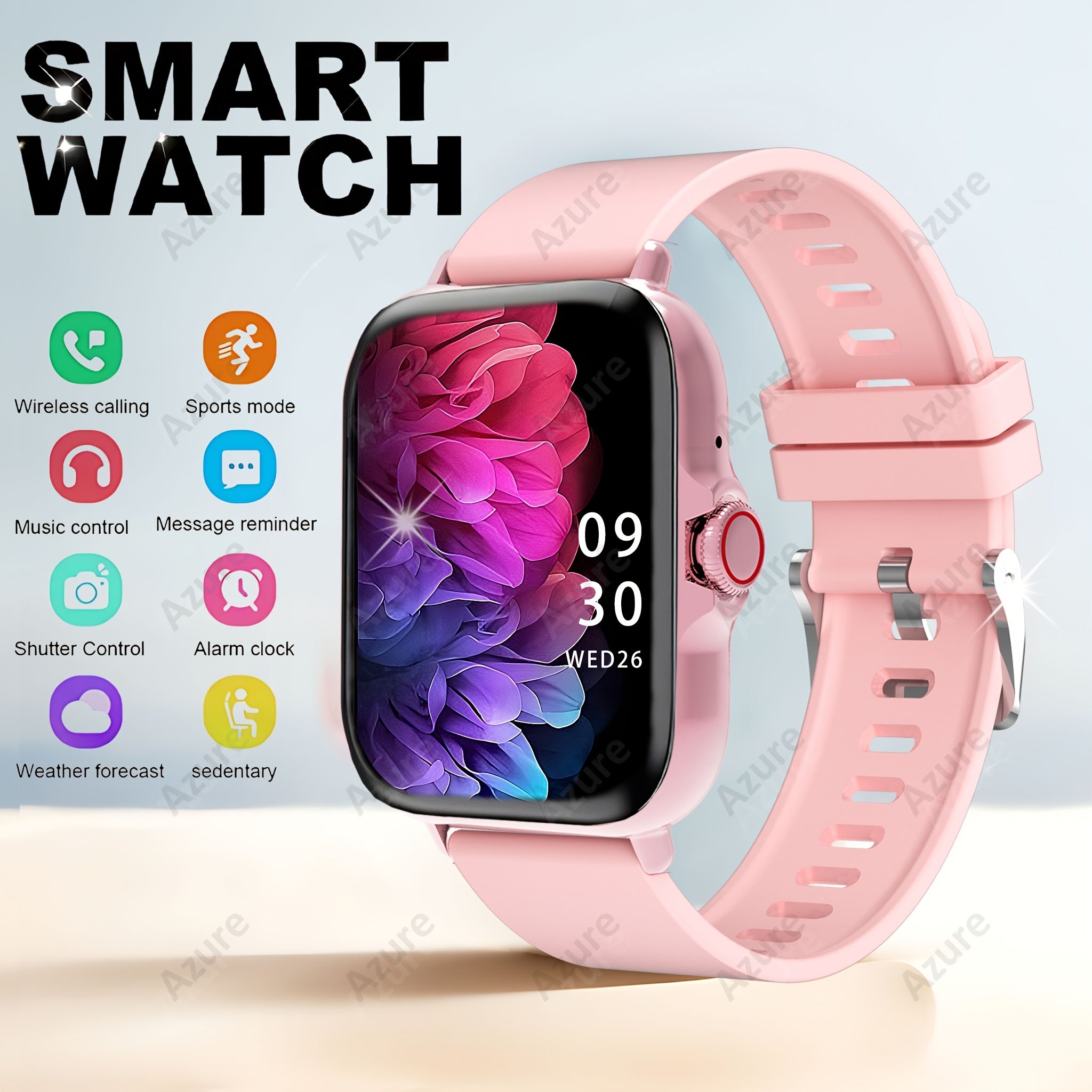 Reloj inteligente con pantalla táctil completa de 4.65cm con llamadas inalámbricas, recordatorios de texto, modos deportivos, cuerpo de metal