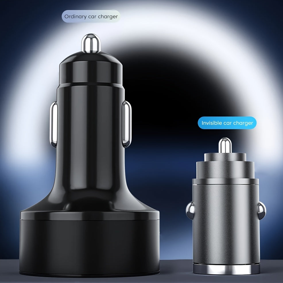 Universal ikki portli avtomobil zaryadkasi USB Type-C PD tez zaryadlash uchun barcha transport vositalari uchun