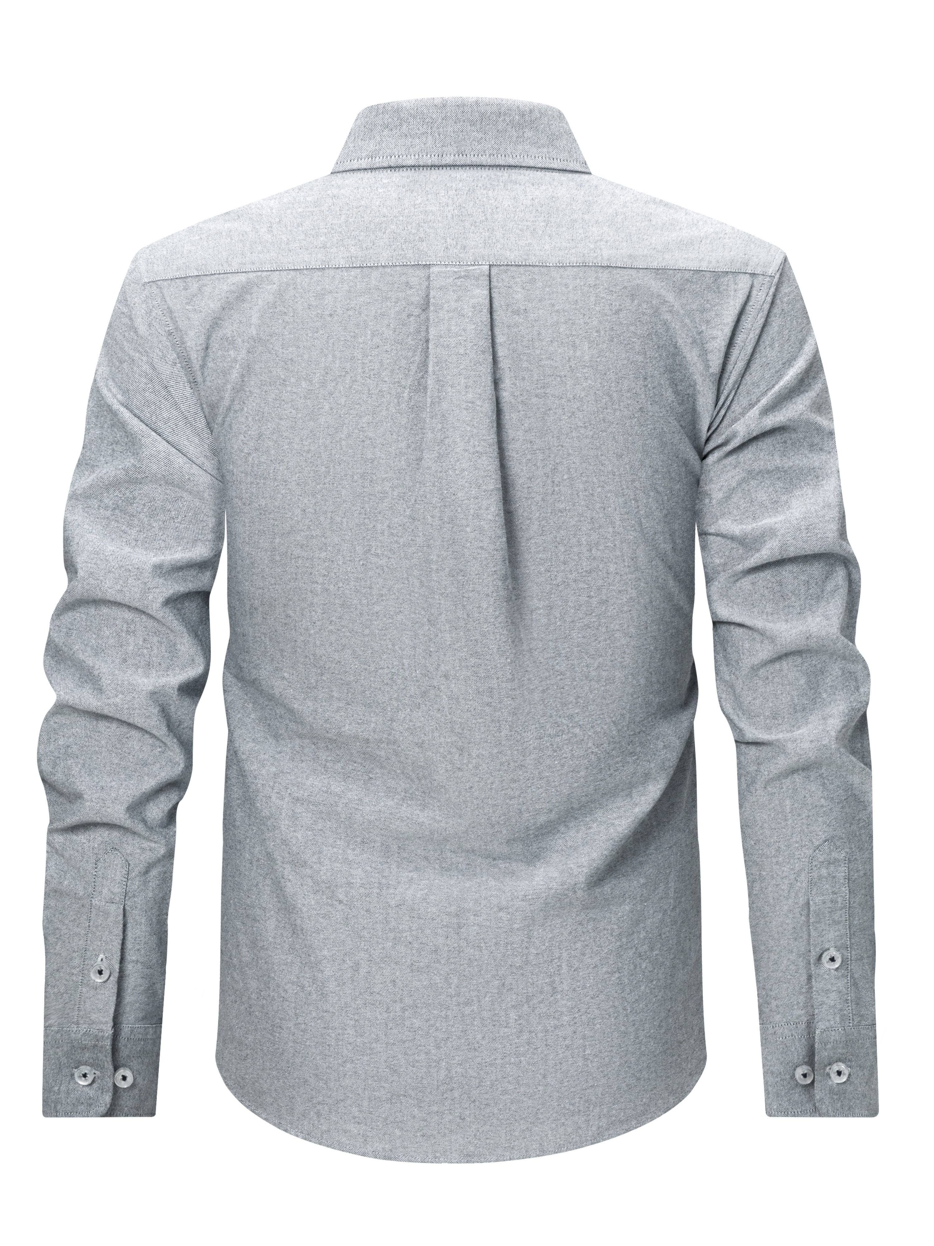 Мужская хлопковая оксфордская рубашка с длинным рукавом, полосатым воротником, нагрудным карманом, винтаж, осень 2024