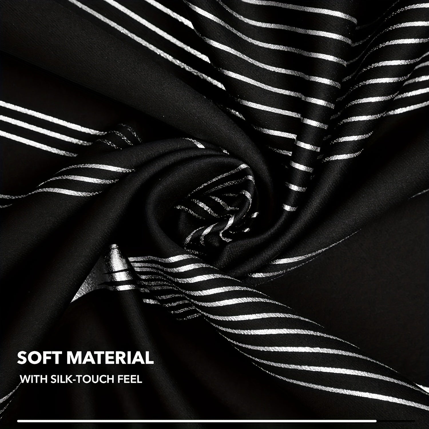 Contemporary Blackout Curtains 2 Pieces Woven Polyester Grommet Top Room Darkening