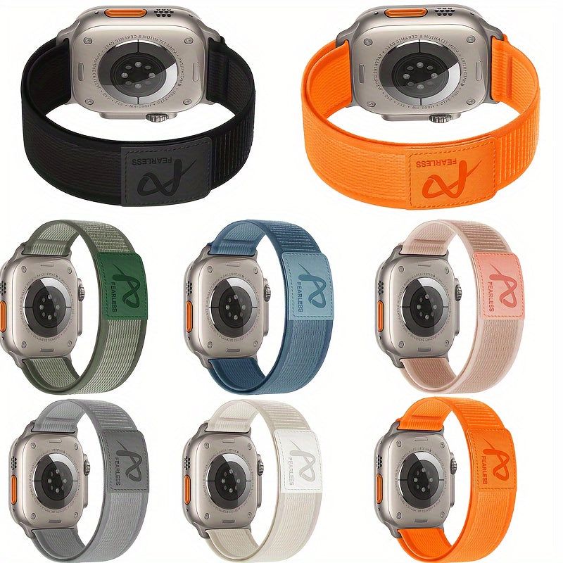 Nylon Watch Bands for Smartwatches Compatible with 38mm to 49mm Adjustable Breathable Men Women