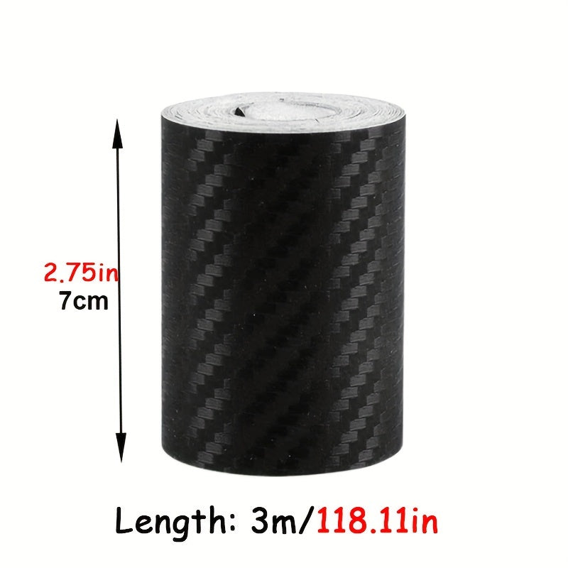 3D Carbon Fiber Vinyl Wrap for Car Protection Scratch Resistant Black
