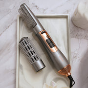 Set de cepillo secador de pelo profesional 800W Herramienta de peinado de doble función con cabezales de cepillo de repuesto para alisar y rizar