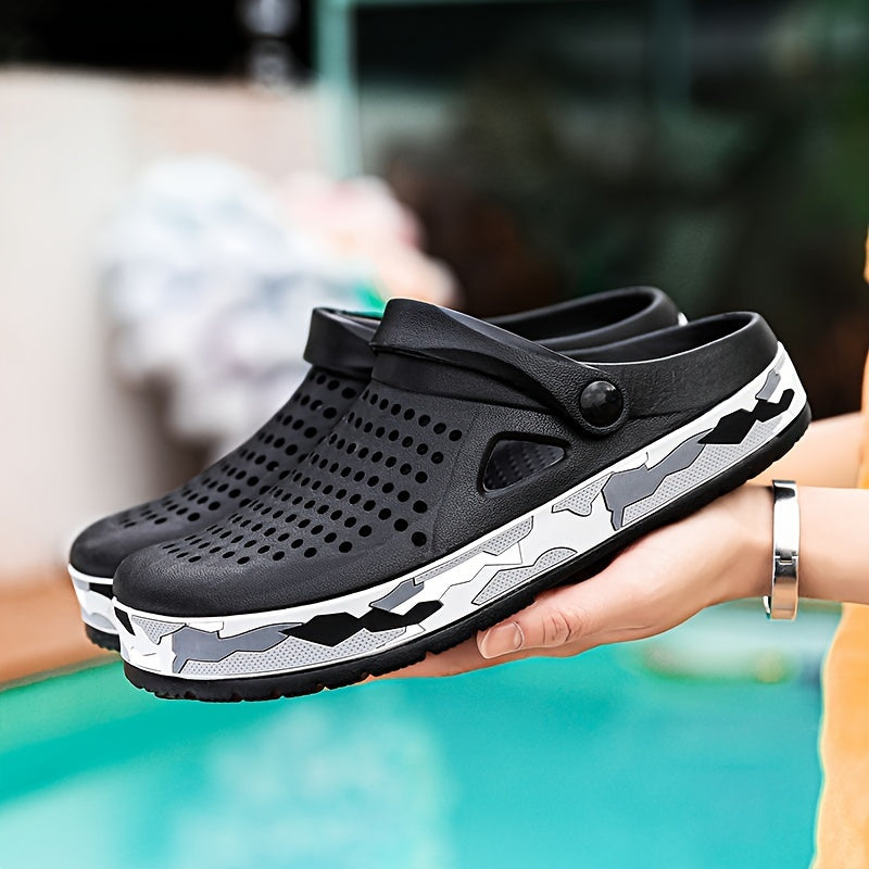 Men's Breathable Fabric Slip-On Clogs for Spring and Summer Non-Slip Casual Shoes