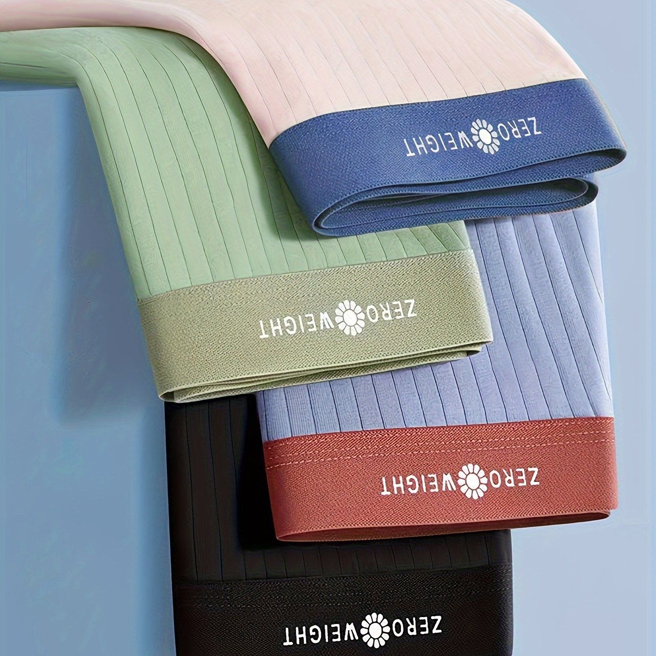 Men's Cotton Boxer Briefs Set of 4 Breathable Soft Stretch Solid Color Underwear