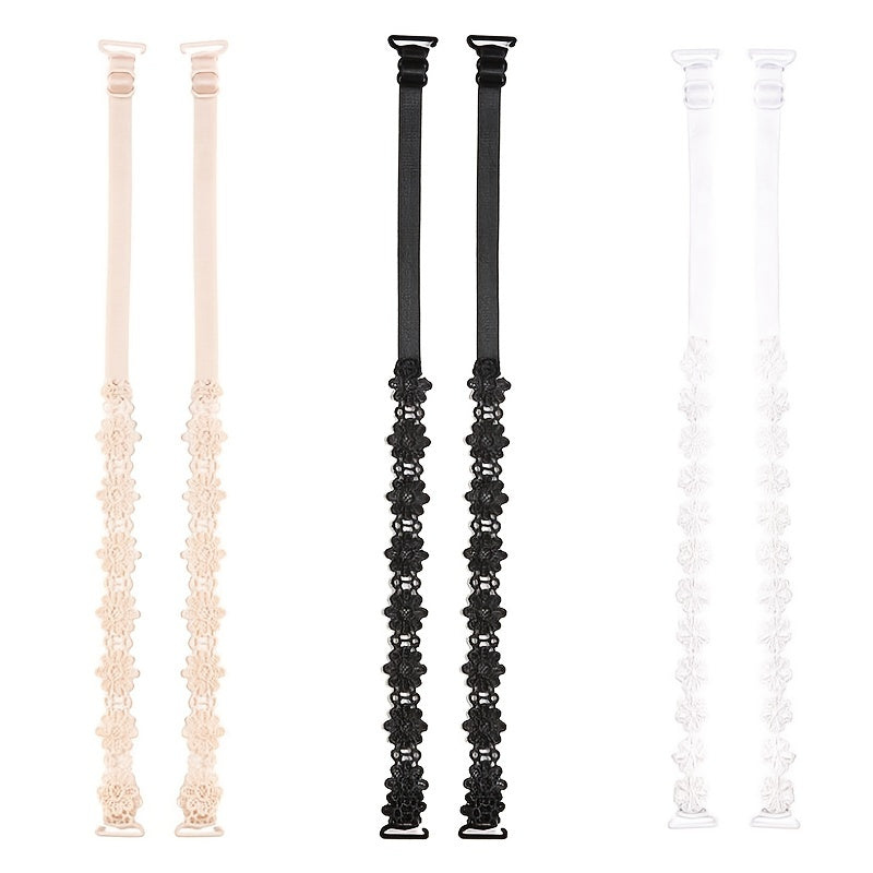 Adjustable Lace Flower Underwear Straps for Women Seamless Lingerie Accessories