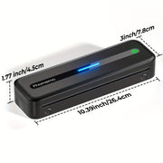 Portable Thermal Printer Wireless A4 US Letter for Travel iOS Android Laptop