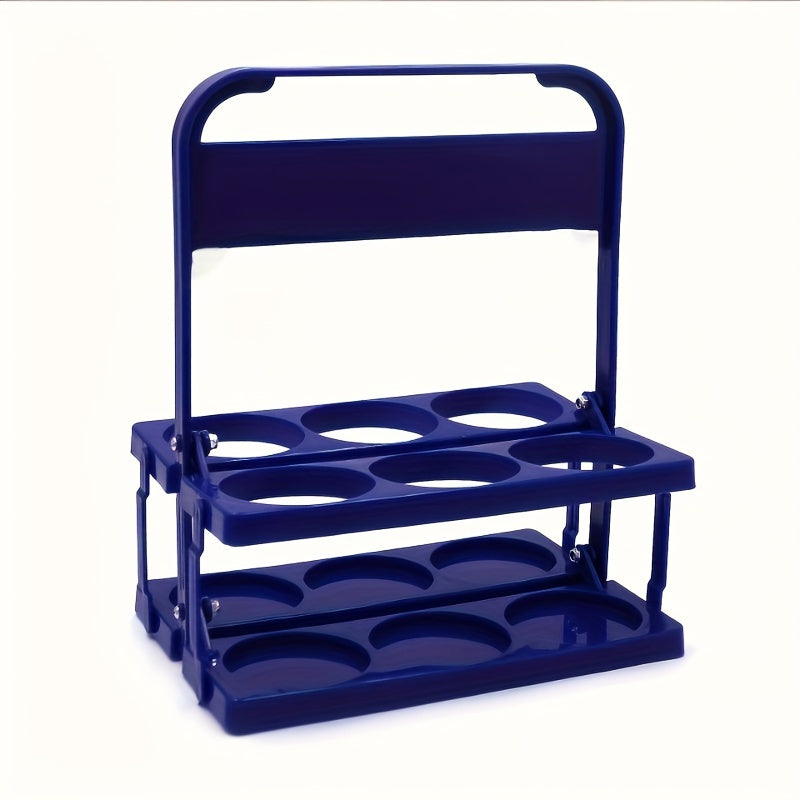 Plastic Beer Caddy for Outdoor Camping and Home Use Portable Foldable Beverage Organizer