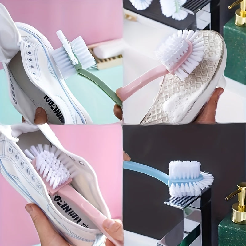 Unisex Plastic 5-in-1 Shoe Cleaning Brush with Scrubbing Head