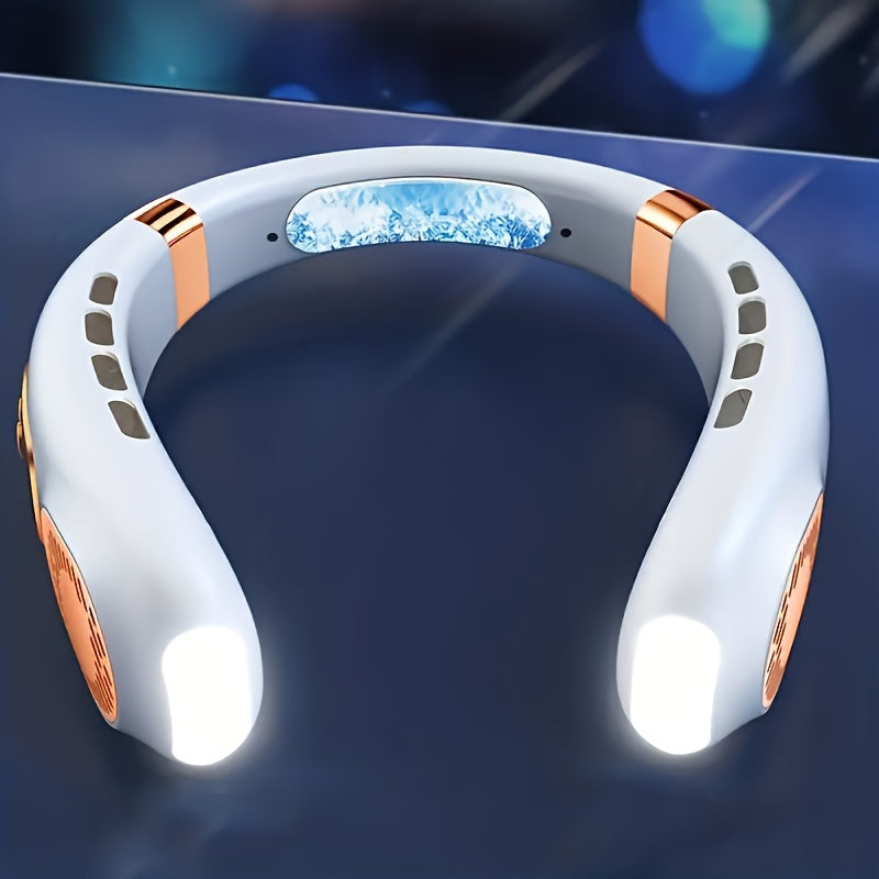 Portativ Bladeless bo'yin ventilyatori Oq Pushti USB qayta zaryadlanadigan Tinch Ichki Tashqi