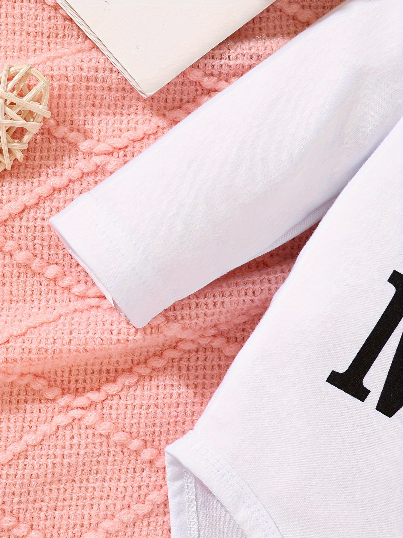 Baby Girl Boy 3-Piece Knit Pant Set with Matching Hat I Love Mom Dad Fall Winter