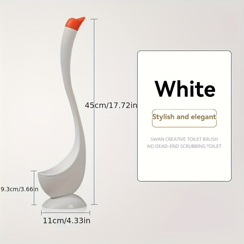 Toilet Brush with Angled Bristles Floor Mounted Long Handle Medium Stiffness