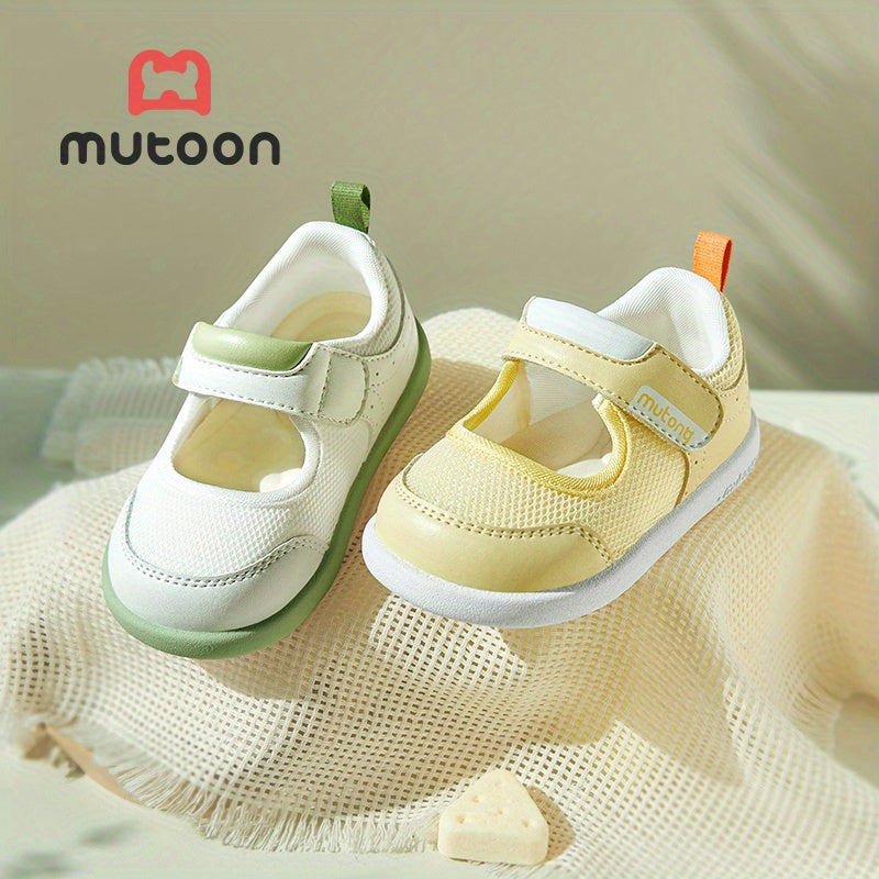 Girls Casual Walking Shoes Wide Round Toe Anti-Slip Rubber Sole Fabric Lining Hook-and-Loop Closure