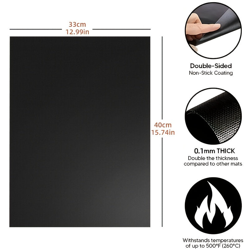 Non-Stick Reusable Baking Mats for Ovens Grills and Toasters 1/2 Pack