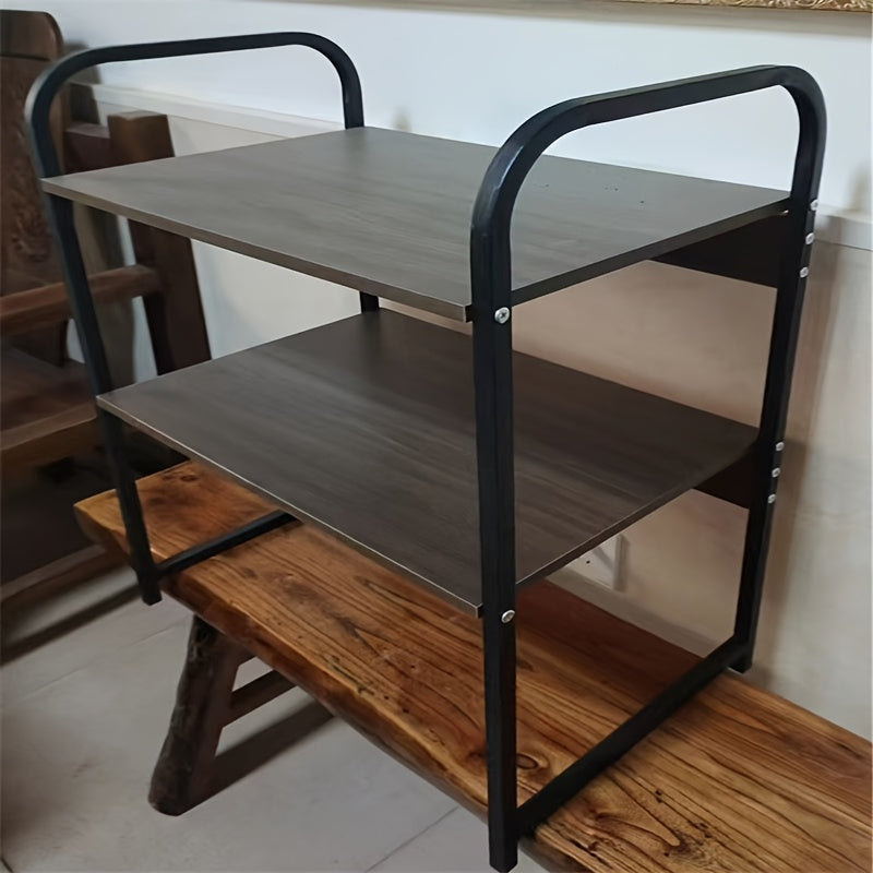 Durable 3-Tier Microwave and Toaster Stand with Painted Finish Space Saver