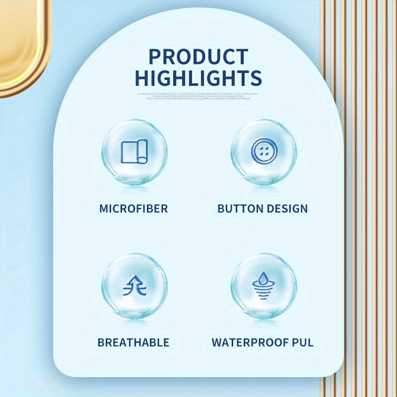 8 Reusable Blue Polar Fleece Menstrual Pads Waterproof Washable for Periods and Panty Liners