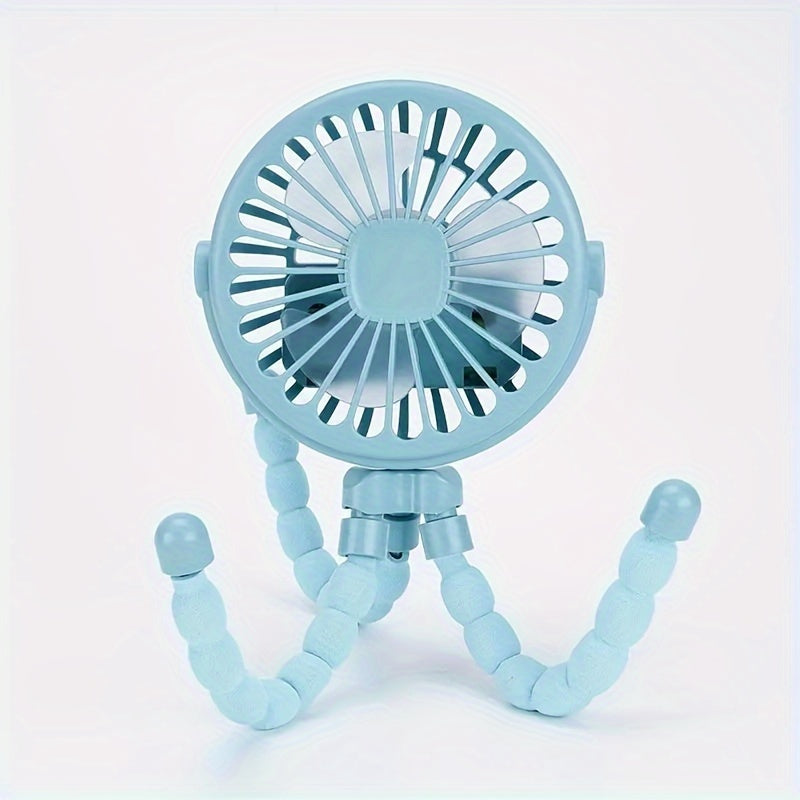 Rechargeable Compact Trolley Fan with 3 Speed Settings for Personal Use