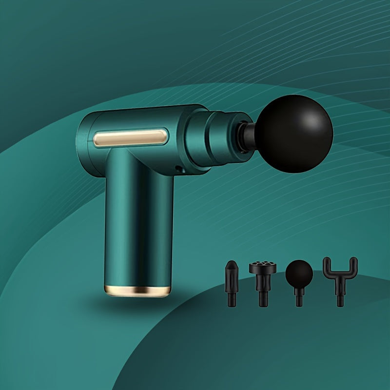 Portable Deep Tissue Massage Gun with 4 Heads 6 Speed USB Rechargeable Lithium Battery