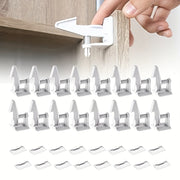 Child Safety Cabinet Locks Set 4pcs with Strong Adhesive Easy Installation for Cabinets and Drawers