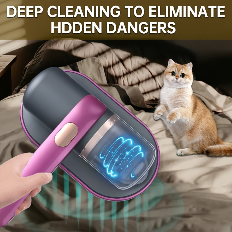 Rechargeable Portable Vacuum Cleaner for Bed Sofa Carpet Hair Dirt Removal