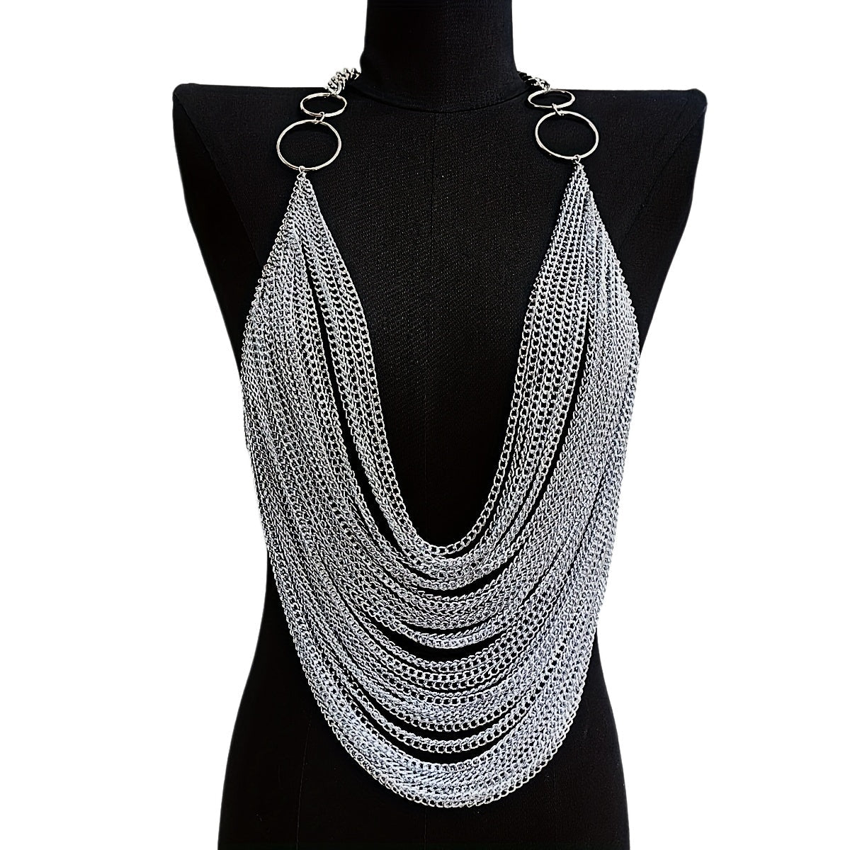 Silvery Body Chain for Women Festival Street Rock Jewelry