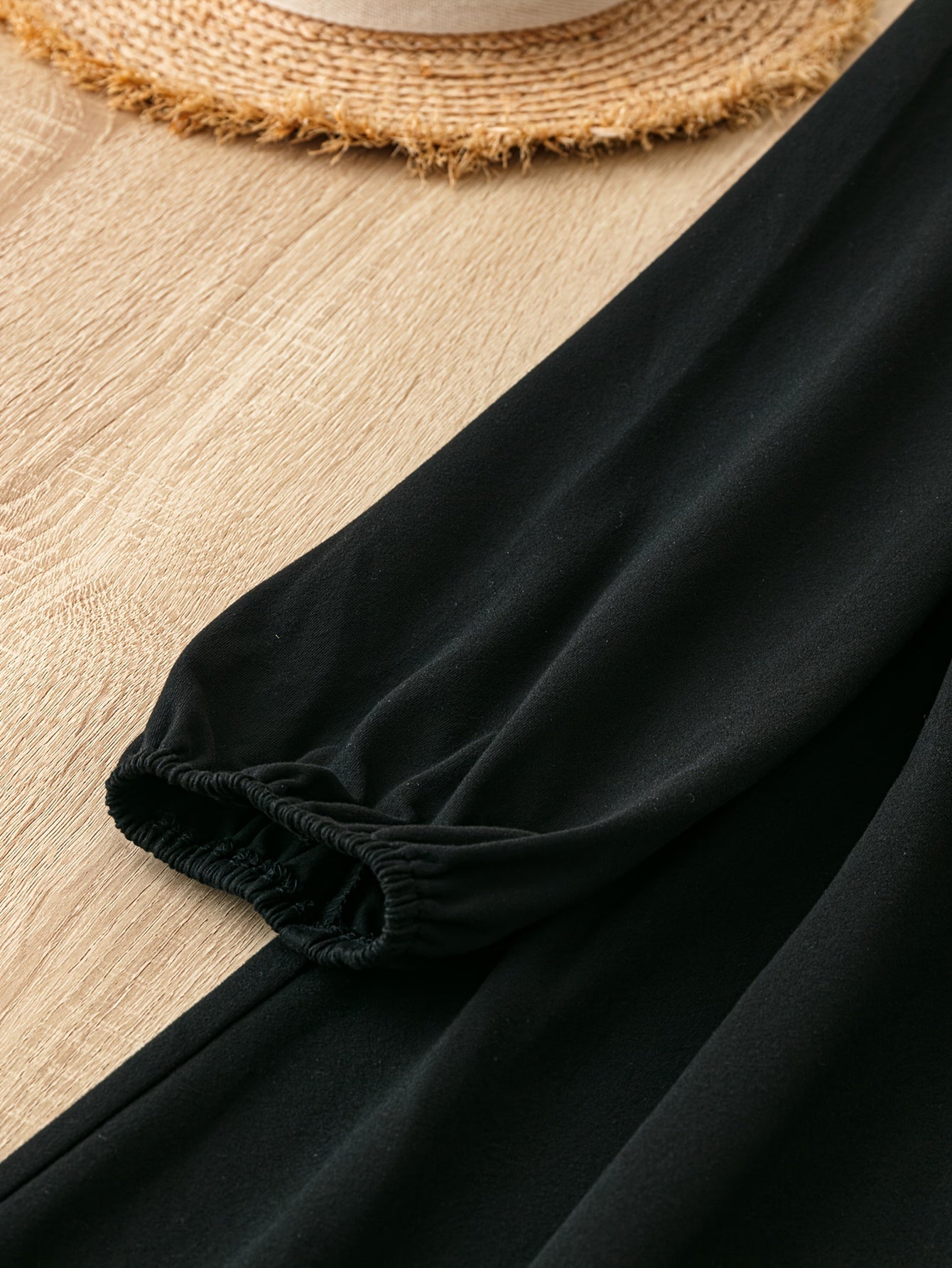 Plus Size Womens Off-Shoulder Pants Black All-Season Formal Casual Trousers