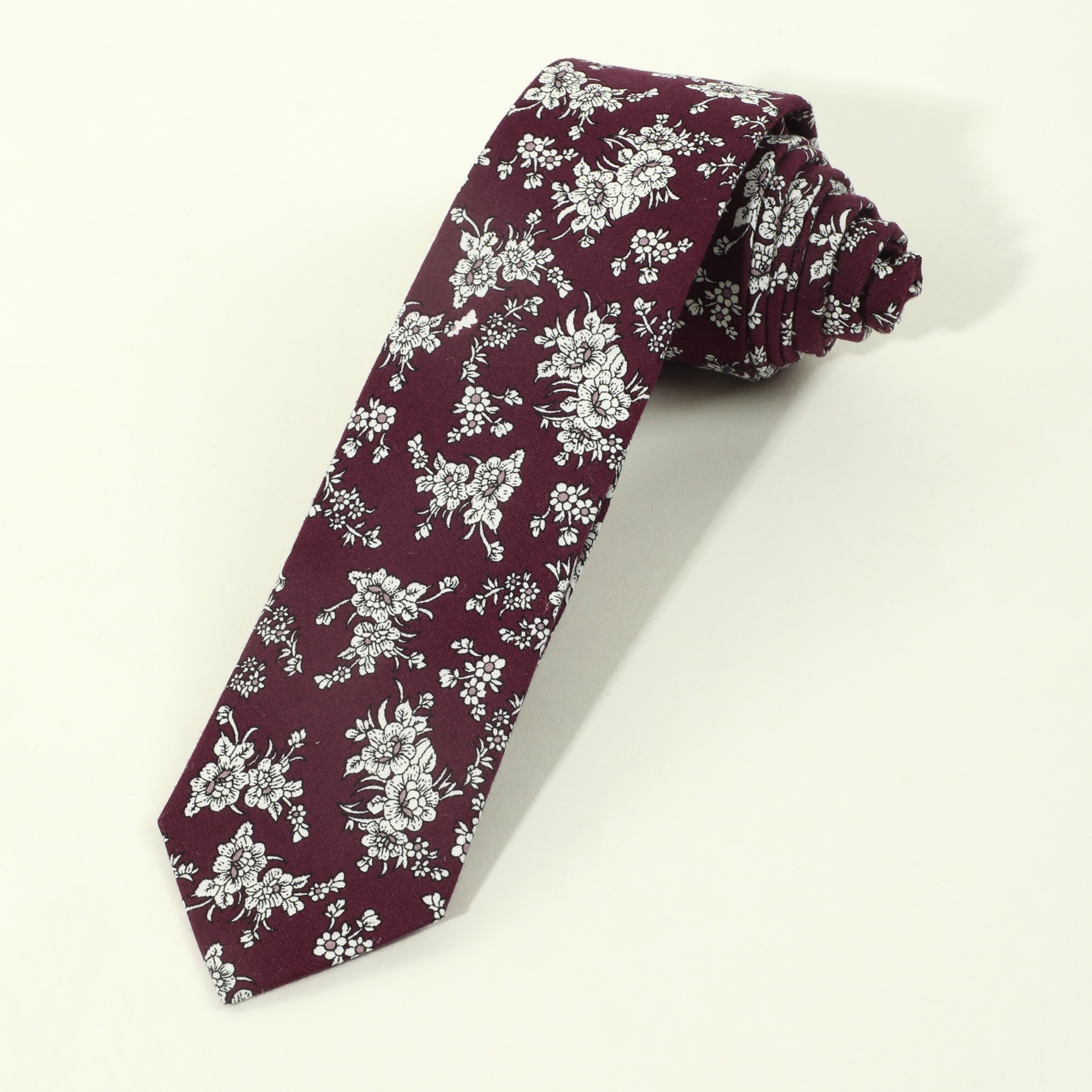 Men's Floral Print Party Tie for Formal Occasions