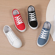 Women's Casual White Canvas Shoes Fashion Low-Top Breathable Footwear